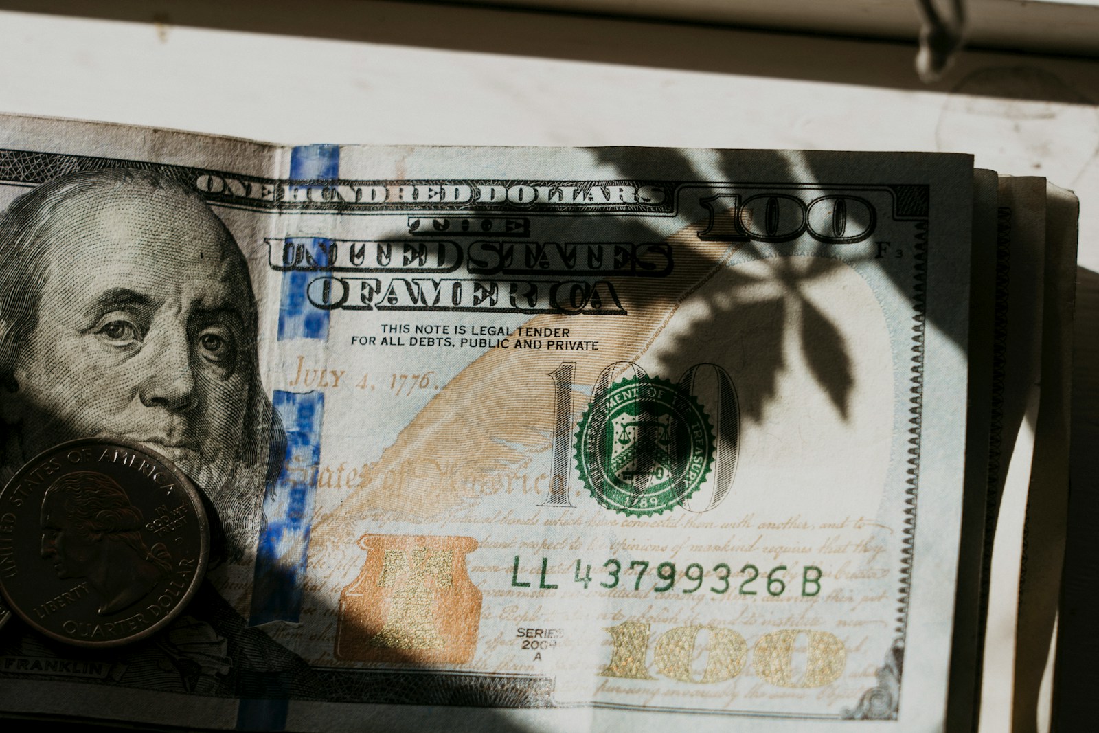 a close up of a one dollar bill